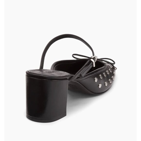 SCHUTZ Arissa 65mm Studded Leather Block Heel Mules Size 7.5 NEW NIB - Picture 4 of 5